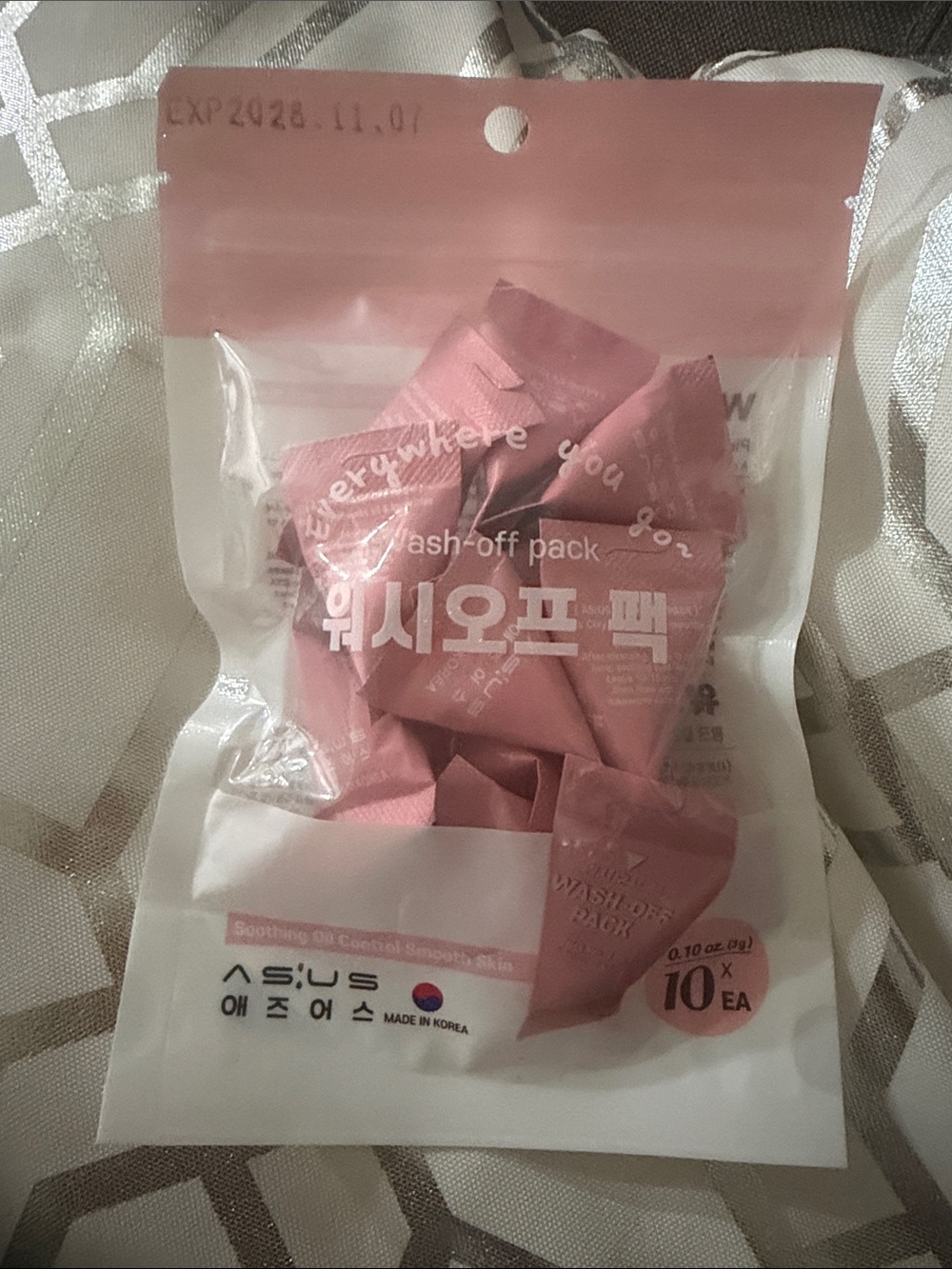 ASUS Pink Wash-Off Facial Mask Pack
